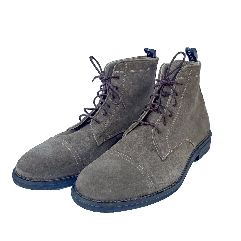 All Saints EU 45/UK 11/US 12/CN 2.5 Harland Men's Leather Bloom Boots Stone Grey